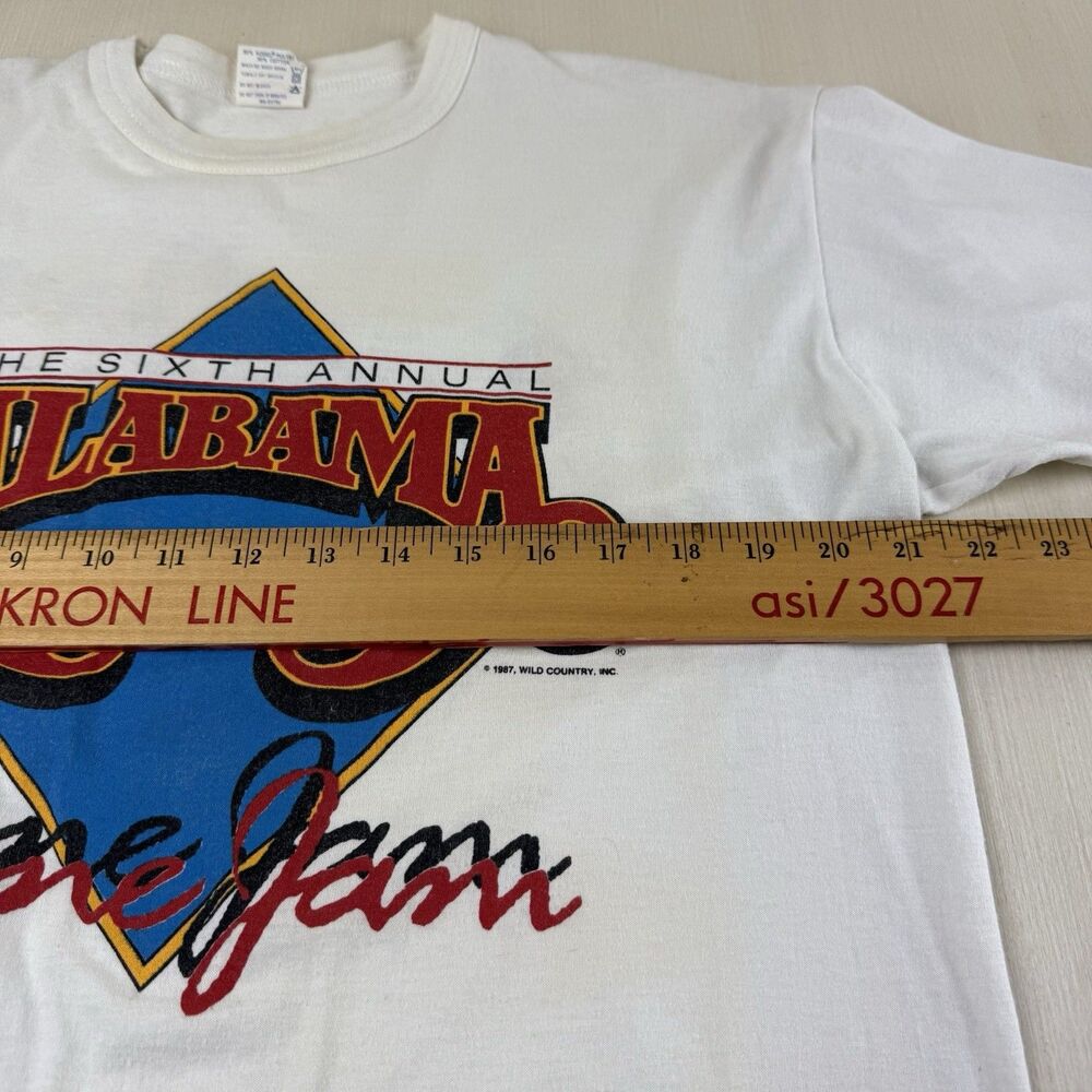 Vintage Sixth Annual Alabama June Jam 1987 Country Concert Shirt Mens XL White - Picture 11 of 16